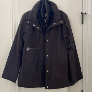 Michael Kors dark chocolate winter coat. size L never worn!
